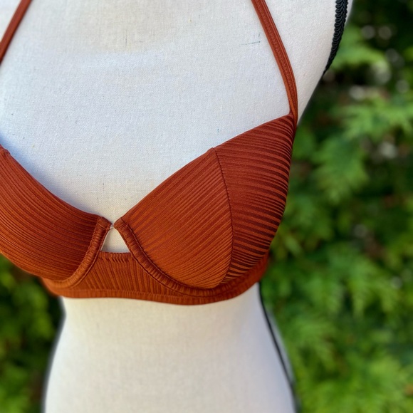 Rust Orange padded bikini top - Picture 2 of 3